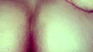 Big white ass rides thin white cock as couple enjoys wife action.