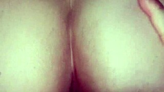 Big white ass rides thin white cock as couple enjoys wife action.