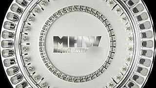 Busty Brunette Danja Angel Sucks Rome Major's Cock and Gets Jizzed in Group Action