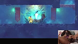 i'm that chubby ebony gamer girl gettin' fucked by dildo durin' dead cells play