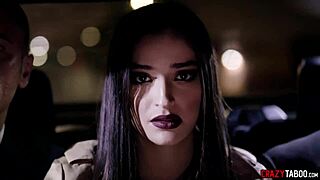 Will This Petite Teen Submit Her Tight Body to Two Men in Black Suits for Hardcore Threesome Action? Her Small Tits and Young Pussy Take Every Thrust from Their Monster Cocks.