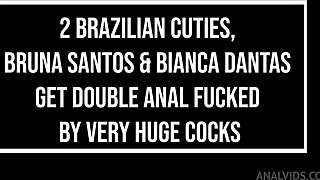 Two Brazilian cuties Bruna Santos in DAP anal with ATM and ATOGM moves
