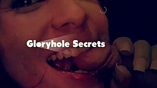 Big Busty Blonde Deepthroats and Handjobs Juicy Cocks at Gloryhole