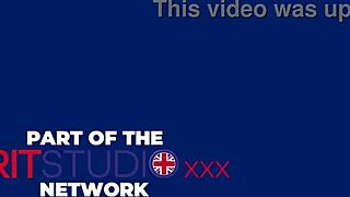 Brit teen gives an oily handjob in chubby college cosplay with natural tits and lingerie.