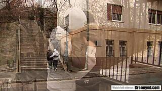 Hairy Granny Gets Pussy Banged Hard by Young Guy