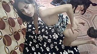 Ideal Peruvian Wife Gives Blowjob Vagina and Ass to Husband with Hardcore Doggystyle and Wet Shaved Pussy Riding Until He Finishes