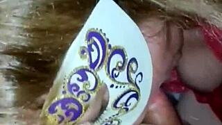 i love how my amateur milf wife gives that facial cum blowjob like a pro