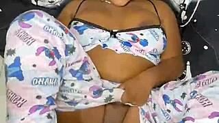 Hermanastra invites stepbrother to film homemade porno. They engage in intense doggystyle and creampie action.