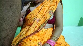 Indian Mother Passionately Fucks Her Son's Tuition Teacher in Bedroom with Moans and Creampie.