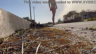 quick cum after being seen by 2 people outdoors