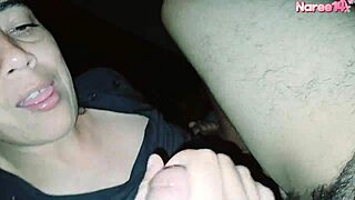 Latina Sucks and Gets Creampie Cum in Mouth