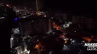 Curvy latina milf from Florida deepthroats big black cock outdoors in public