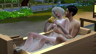 Voyeur Catches Sims 4 Couple In Bath Blowjob And Cum-Filled Sex
