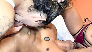 Subtle Hints Of Brazilian Latina Big Tits Blowjob With Monster Cock In Suggestive Anal Assfucking Exchange Among Friends