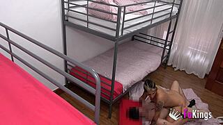 Horny landlady Valeria Del Rio contrasts bed purchase with bent over doggystyle fucking.