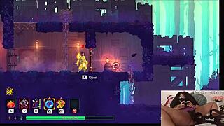 i'm that chubby ebony gamer girl gettin' fucked by dildo durin' dead cells play
