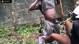 Amateurs with big tits and shaved pussy engage in intense bush fucking session