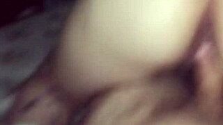 Big white ass rides thin white cock as couple enjoys wife action.