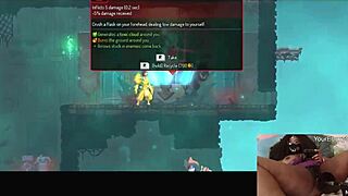 i'm that chubby ebony gamer girl gettin' fucked by dildo durin' dead cells play