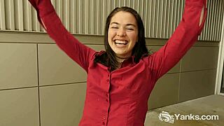 oh man, cute lilith is getting off solo in the bathroom with that shaved pussy