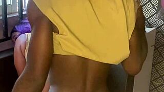 I was home alone on Sundays, licking that bbw milf's pussy bent over in doggystyle... um, with her saggy tits.