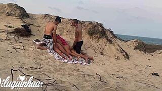 Hey, we got lost on the beach, stripped naked, and had a wild ménage with this skinny emo teen 18+ 😏