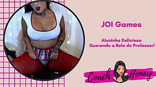why jerk off to aluninha riding professor cock in this joi game?