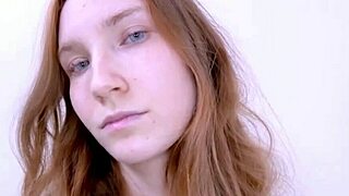 skinny blonde model tries casting interview on sofa with pov massage leading to intense action