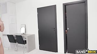 Bangbros - Step Dad Yanick Shaft Sneaks Up on Step Daughter Simon Kitty for Deepthroat Fucking