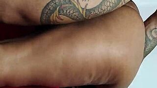 How does this hot Brazilian black bbw with big ass and tits dominate submissive half brother in hardcore anal bedroom session?