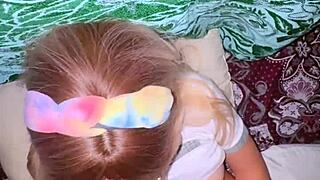 i'm a skinny blonde student licking my not sister's feet and socks after college party