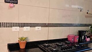 Cooked for neighbor and daughter but fucked both in kitchen