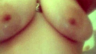 Shower time brings wet bathing moments in the steamy bathroom