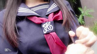 Asian Schoolgirl Miyu Shiina Gets Creampie in Sensitive Body Play