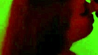 Redhead couple in corset lingerie moans during blowjob and creampie sex with big cock.