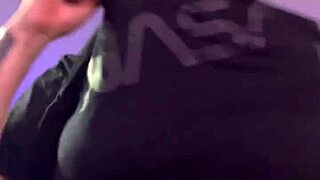 At the gym I got so hot I took off my shirt stayed in my bra oh I got so horny and hot sweat dripped down my wet pussy with tan lines.