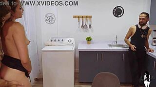 Raw Fucking Coworker Friend While Roomie Distracts At Home!