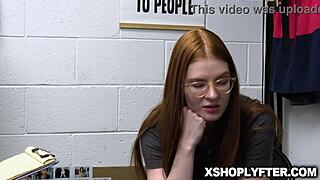 redhead jane rogers flirts out of shoplifting with guard billy boston