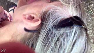 Friends mom gives deepthroat blowjob in the first intense encounter