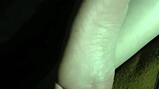Girlfriend's feet get covered in cumshot during intense session!