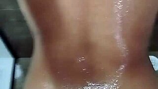 hot latina takes cumshot in hotel bathroom after blowjob and creampie