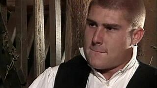 German farmer blonde enjoys double penetration anal with two big cocks in wet pussy threesome. 😏