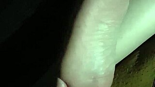 Girlfriend's feet get covered in cumshot during intense session!