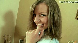 Horny Teen 18+ Junia A Pleasures Tight Pussy with Vibrator