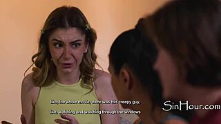 hey, that horror movie freaked out stepmom dana vespoli but she heals those teen girls demi hawks with some wild sucking and riding action 😏