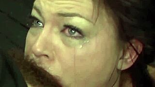 Petite Sub Nikki Bell Gags On Huge Maledom Cock In Bondage