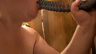 i gagged and puked on that monster dildo for fifteen intense minutes