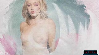 Bubble Butt Blonde Aubrey Destremps Workout And Solo Striptease For Playboy With Big Ass Model