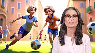 Histoire g�n�r� par ia une maman et son beau fils joue au foot