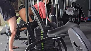 I fucked hot brunette kel macettare in condo gym exhibitionist style!